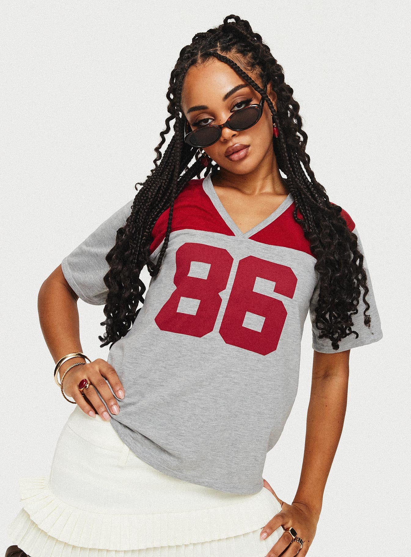 Balap Top Grey Marle / Red - Image 13