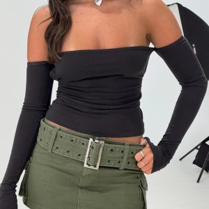 Iconic Cargo Mini Skirt Khaki Petite