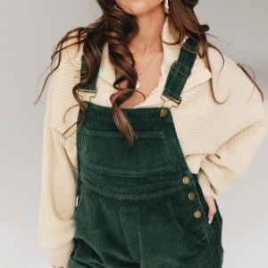 Kacey Short Overalls Khaki Petite