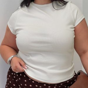 Baseline Longline Rib Top White Curve