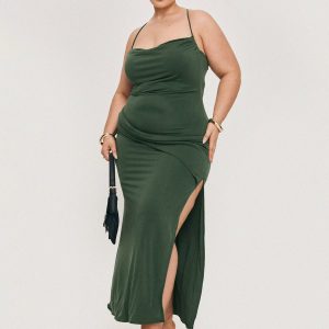 Marchesi Maxi Dress Green Curve
