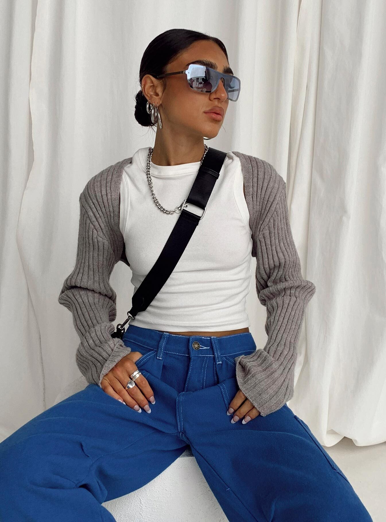 Aytan Bolero Sweater Grey - Image 6