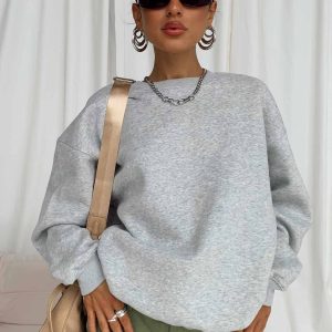 Club Basic Crewneck Sweatshirt Grey