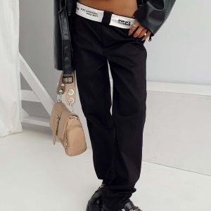 Dava Low Rise Pants Black