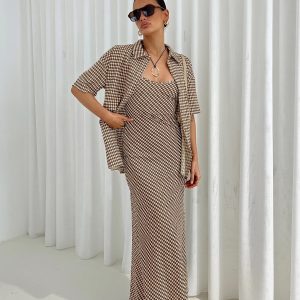 Otillie Maxi Set Brown / White