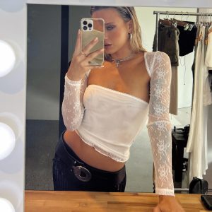 Ashwood Two Piece Lace Bolero Top White