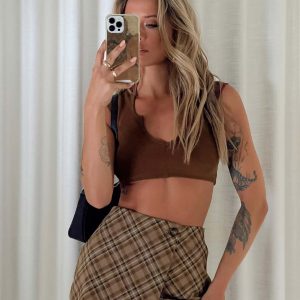 Motel Guanna Top Brown