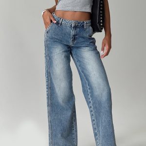 Skipper Low Rise Wide Leg Jeans Vintage Blue