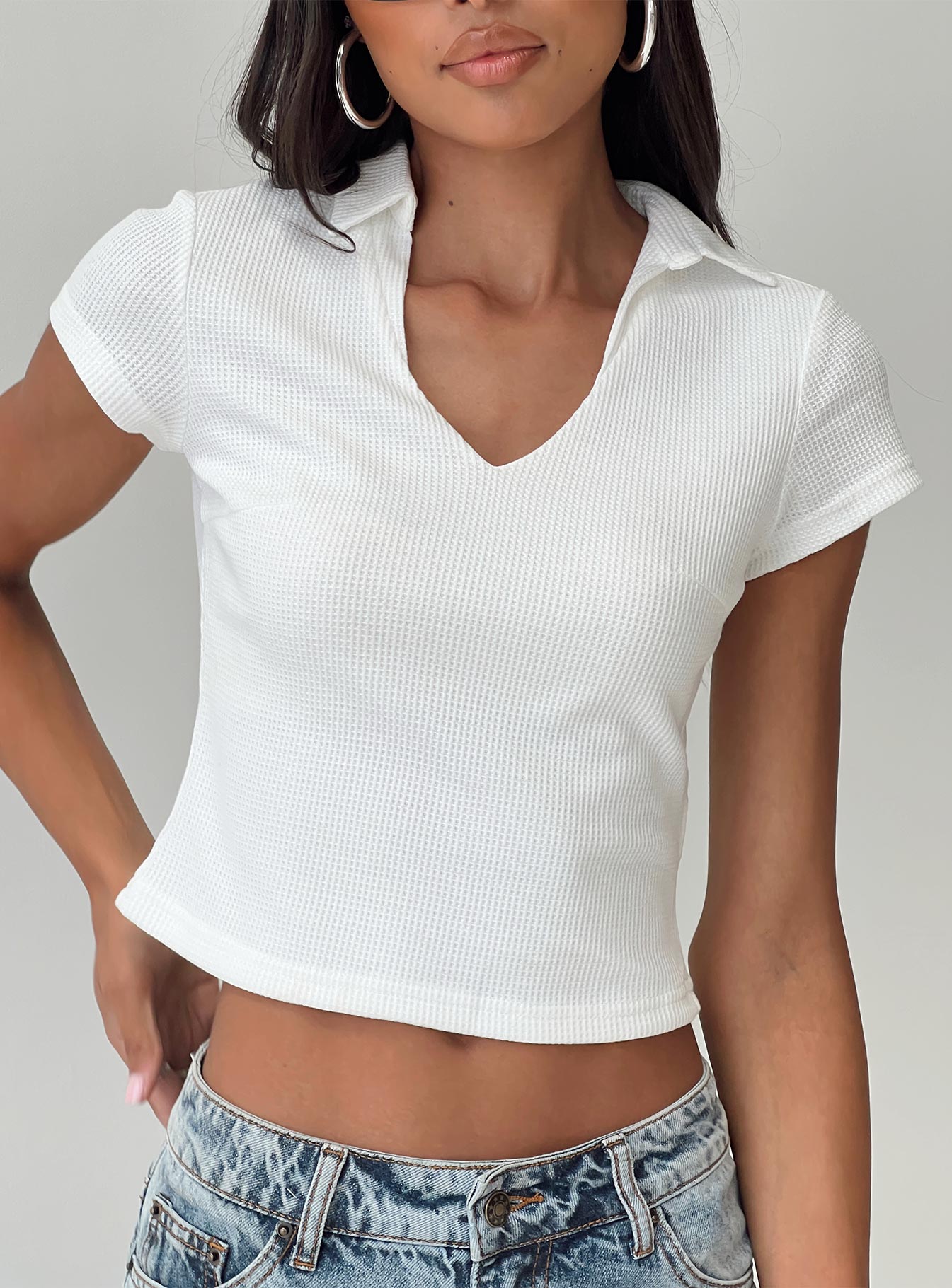 Amorette Polo Top White - Image 6