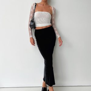 Oscar Maxi Skirt Black Tall