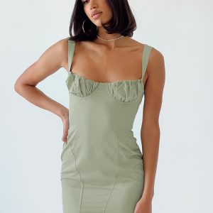 Be Mine Mini Dress Green