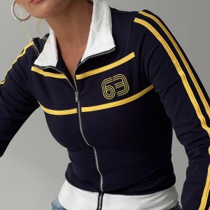 Get Busy Zip Up Jacket Navy