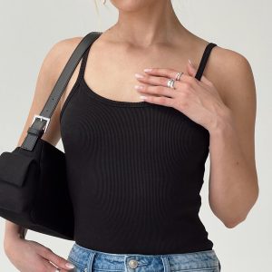 Prida Scoop Neck Bodysuit Black