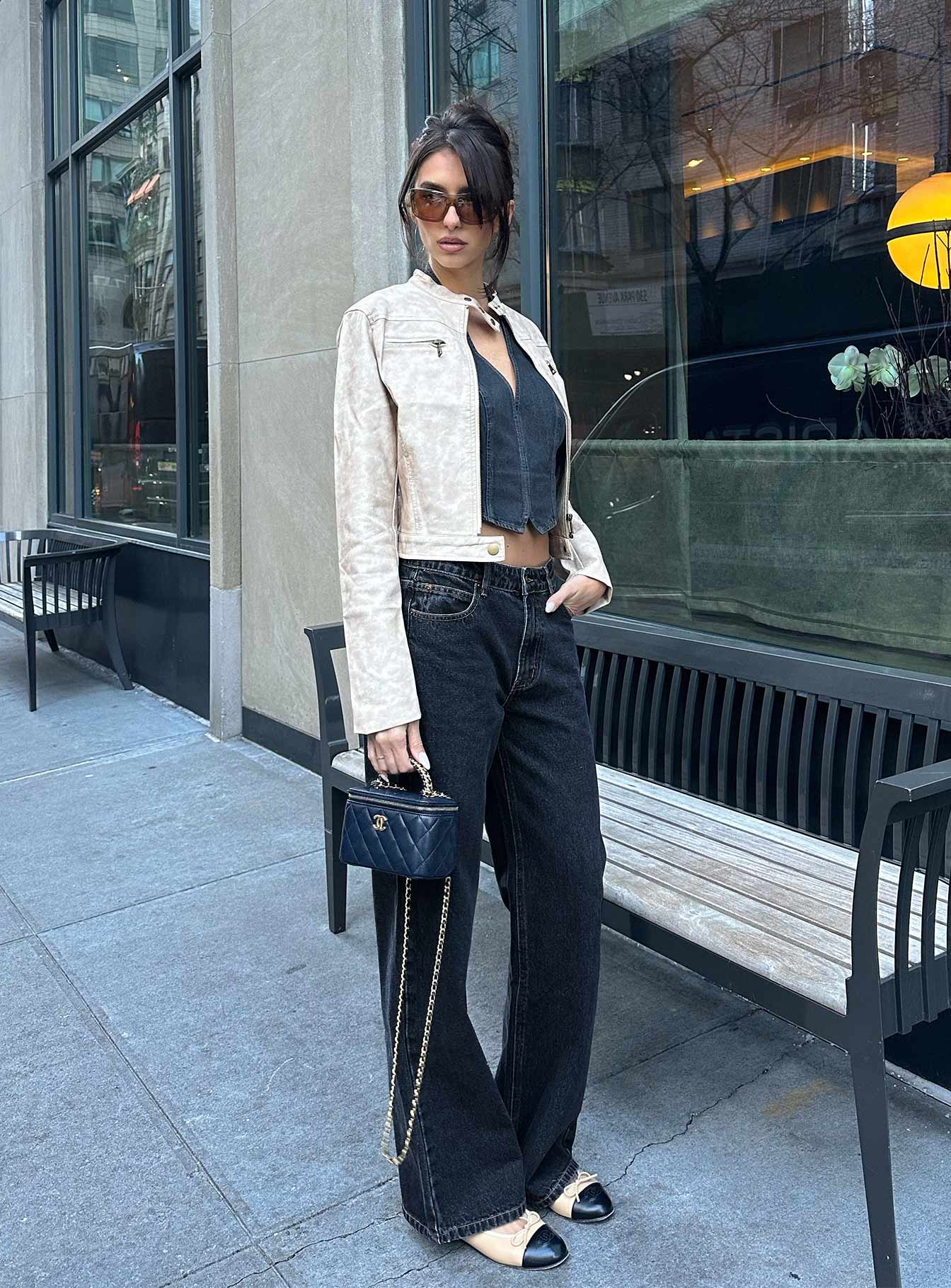 Top Model Low Rise Straight Leg Jeans Charcoal - Image 9