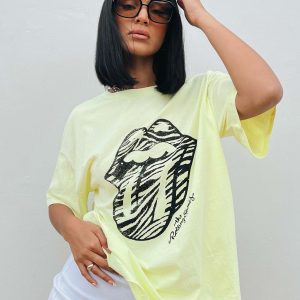 The Rolling Stones Start Me Up Oversized Tee Green