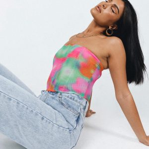 Morso Mesh Corset Top Multi