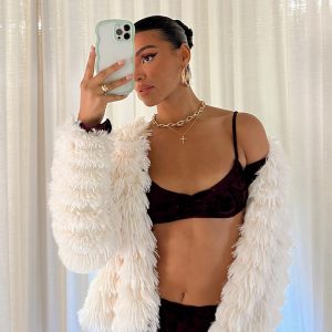 Lesser Faux Fur Jacket Cream