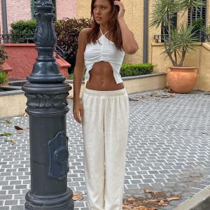 Louis Linen Blend Pants Off White