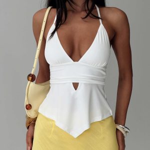 Averee Halter Top White