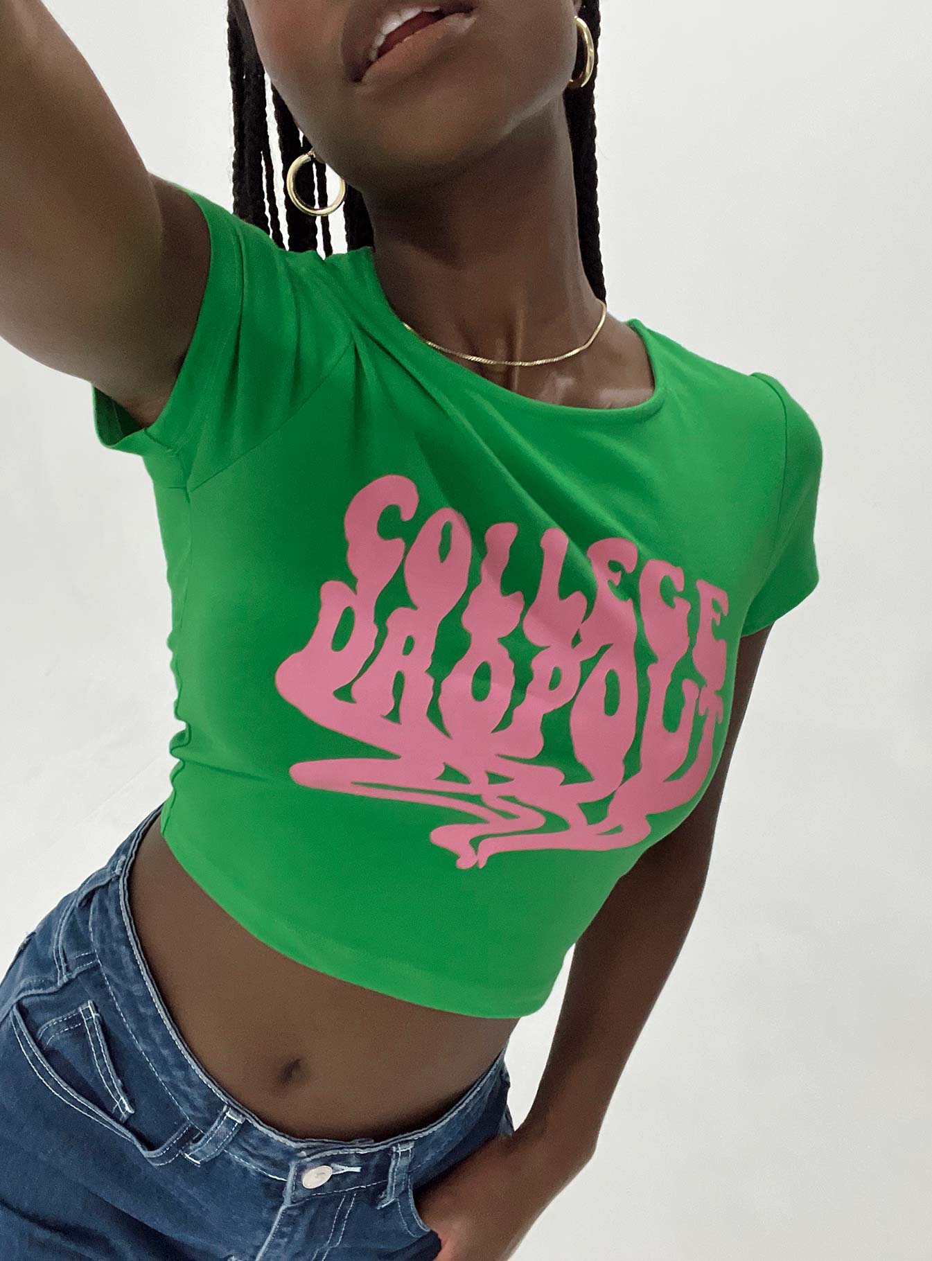 College Dropout Tee Green - Image 6