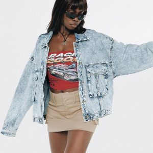 Kier Oversized Jacket Denim Light Wash