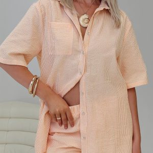 Normal Girl Set Orange Check