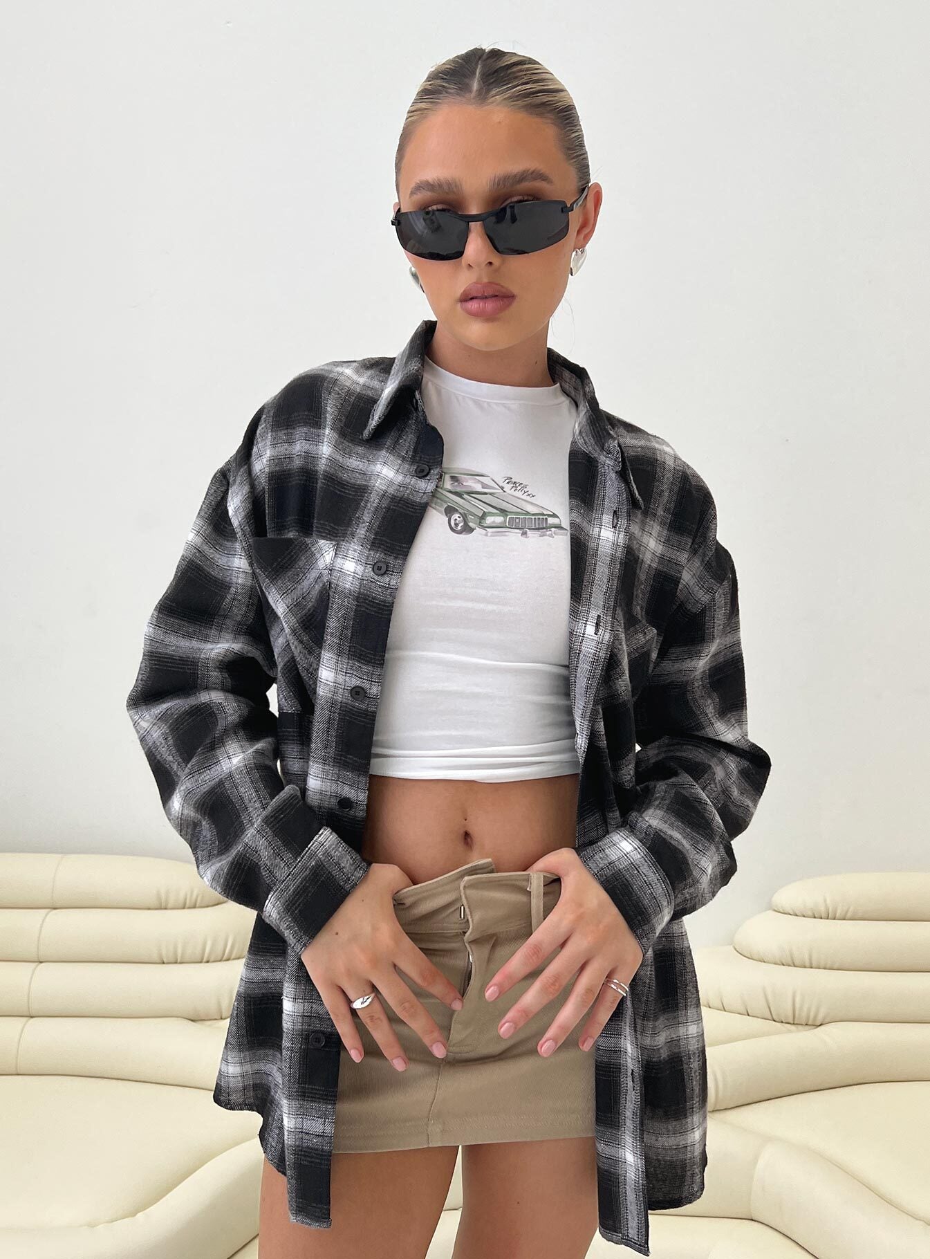 Waver Shirt Black / White Check