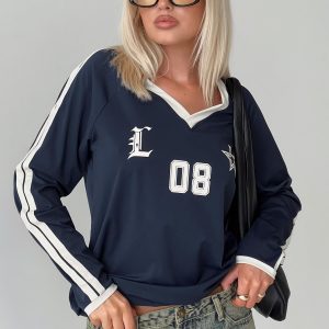 Spectate Top Long Sleeve Navy