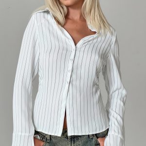 Aldgate Long Sleeve Top White
