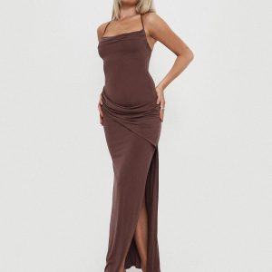 Marchesi Maxi Dress Chocolate