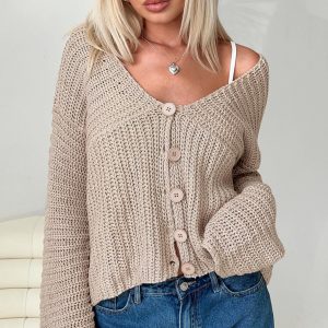 Maela Knit Cardigan Mocha
