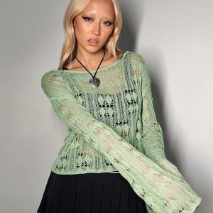 Asher Cropped Sweater Sage