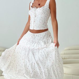 Traycie Corset Top White