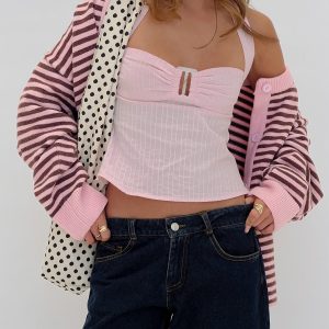 Isabetta Halter Top Pink