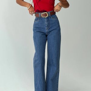 Zephee High Rise Wide Leg Jeans Light Wash Petite