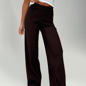 Montana Knit Pants Chocolate Brown