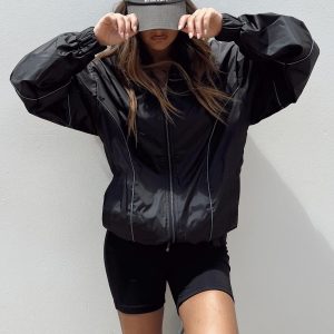 Haruko Windbreaker Jacket Black