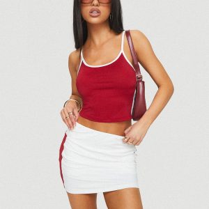 Tex Skort White / Red