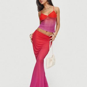 Teen Spirit Maxi Skirt Pink Ombre