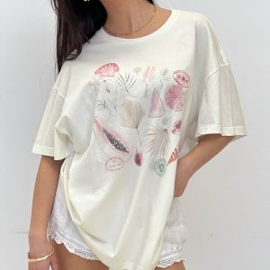 Hawaii Locale Oversized Graphic Tee Marshmellow