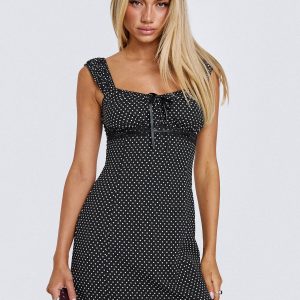 Joseleine Mini Dress Black / Polka