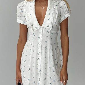 Fabiola Collared Mini Dress Floral