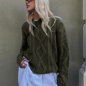 Anaya Oversized Sweater Olive