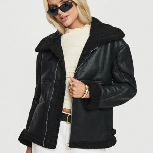Jadu Shearling Jacket Black