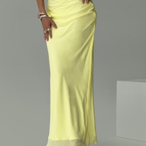 Herrera Maxi Skirt Yellow