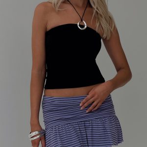 Rhomani Strapless Top Black