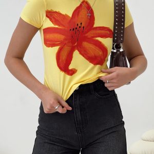 Surtie Top Summer Flower Lemonade