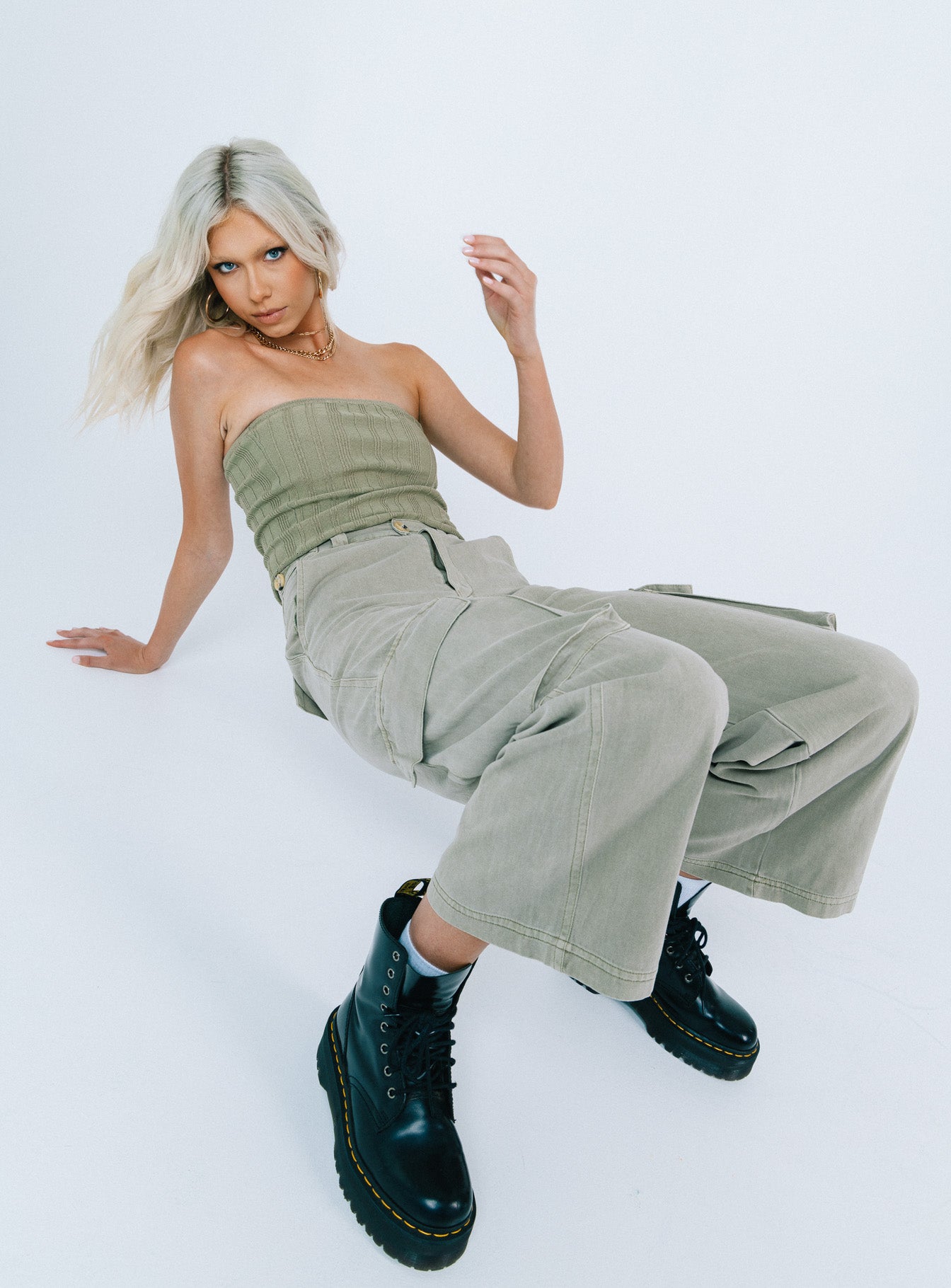 The Stevie Cargo Pants Khaki - Image 7