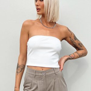 Rosehill Strapless Top White