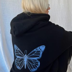 Lilly Butterfly Hoodie Black